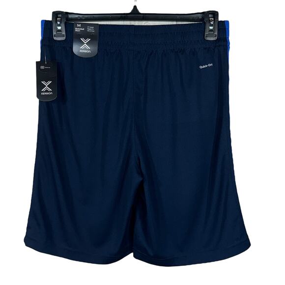 Xersion Medium Mens Basketball Shorts Quick-Dry Stretch Pockets Drawstring Blue - Picture 3 of 7